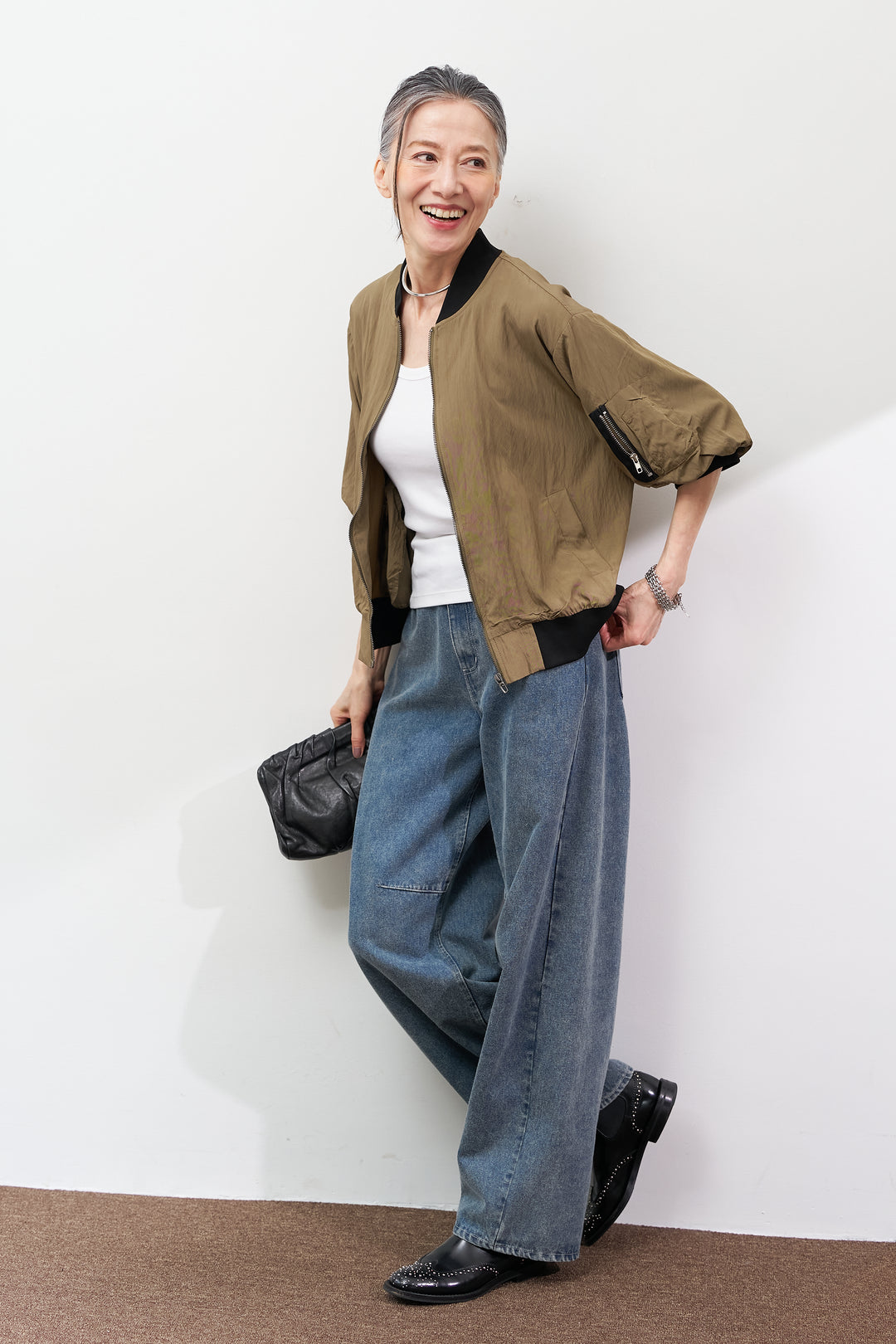 MA-1ハーフスリーブブルゾン