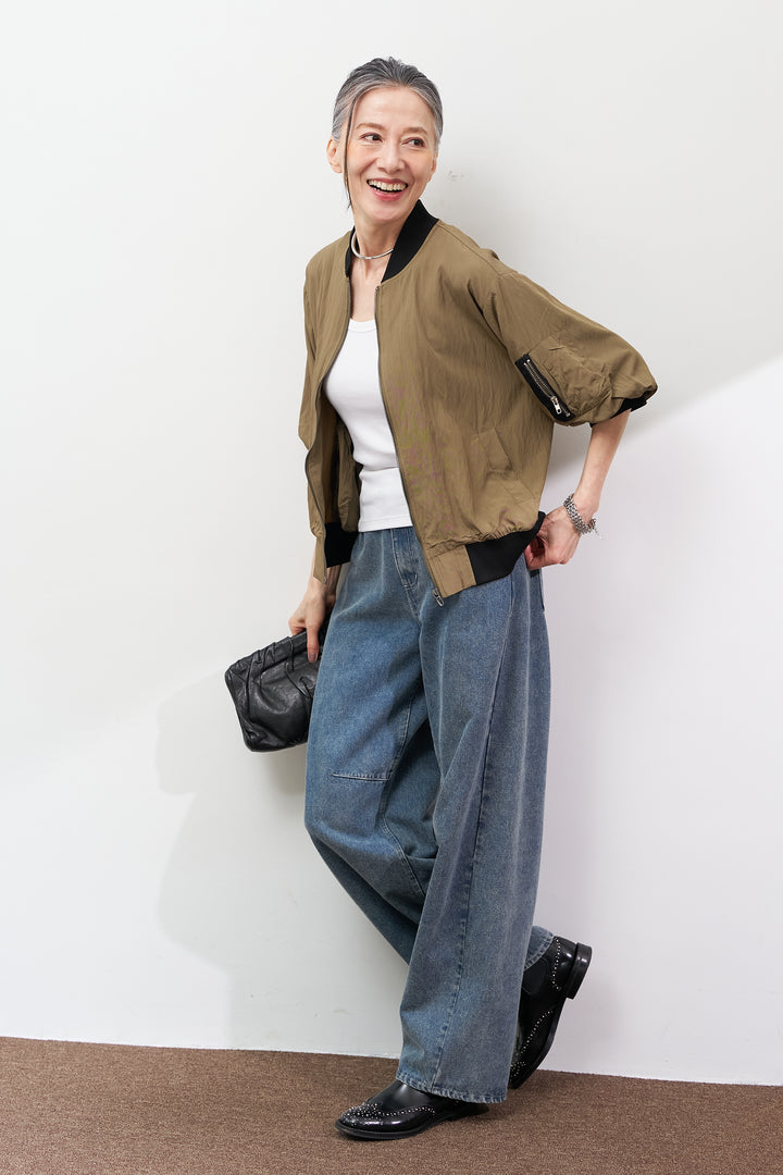 MA-1ハーフスリーブブルゾン