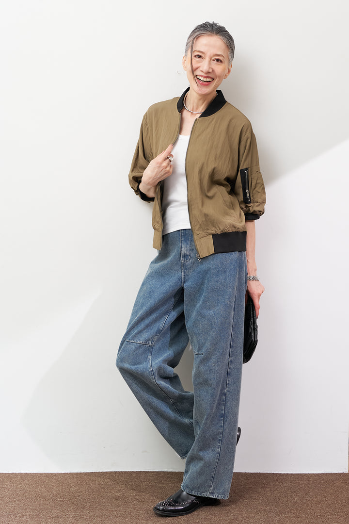 MA-1ハーフスリーブブルゾン