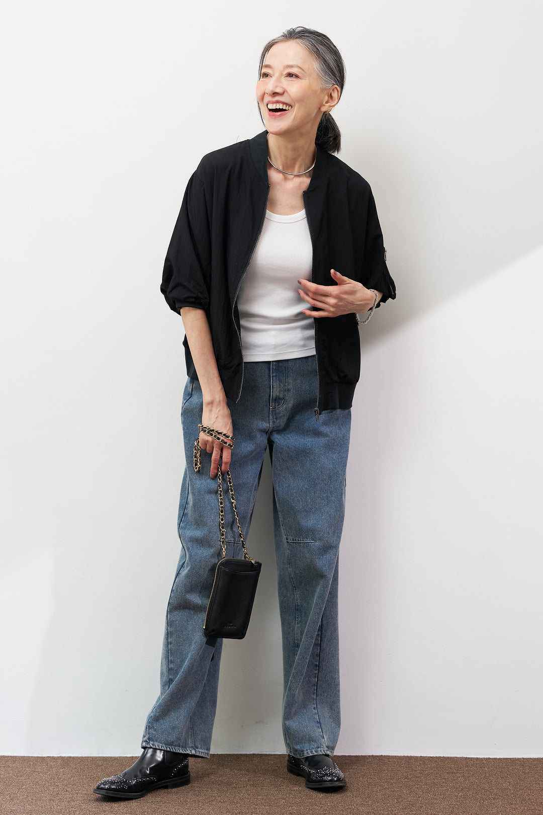 MA-1ハーフスリーブブルゾン