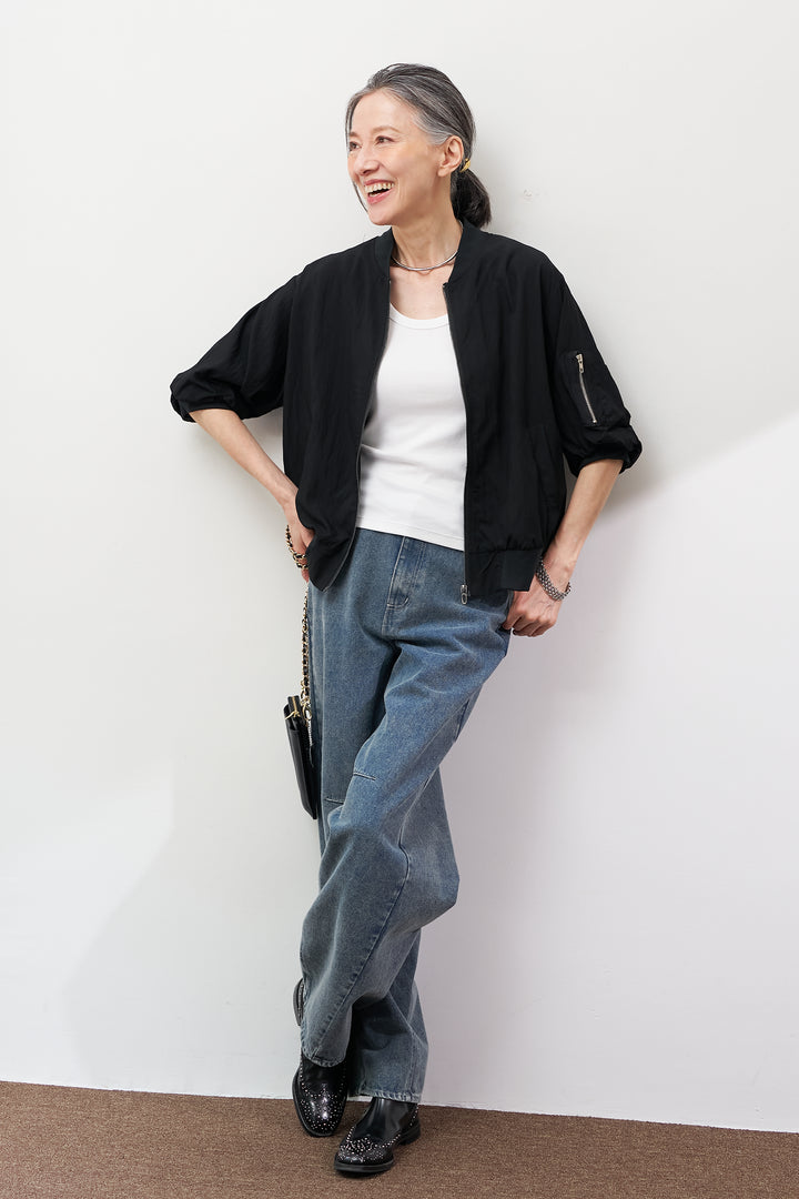 MA-1ハーフスリーブブルゾン