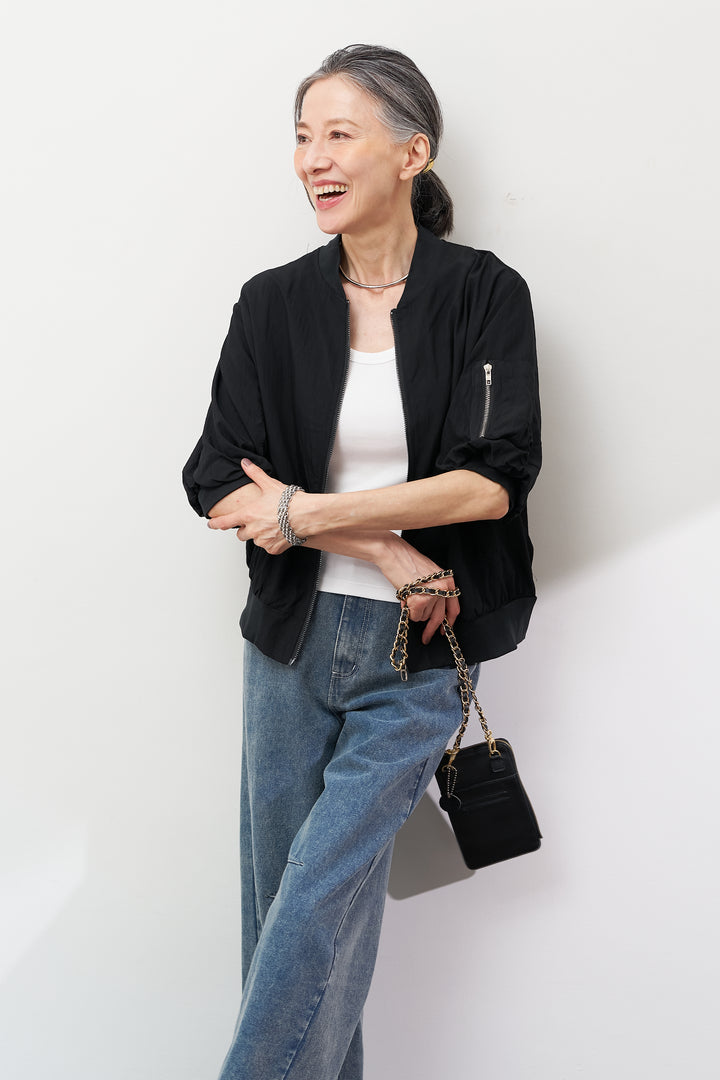 MA-1ハーフスリーブブルゾン