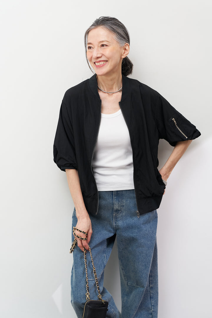 MA-1ハーフスリーブブルゾン