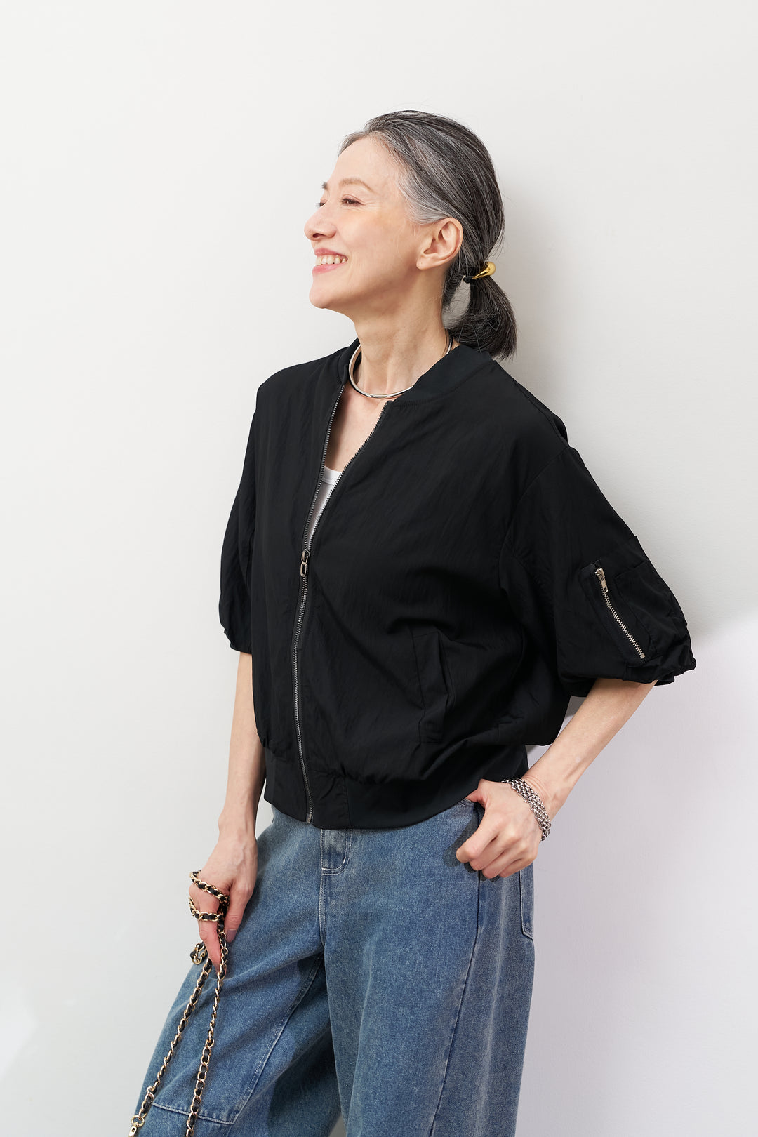 MA-1ハーフスリーブブルゾン