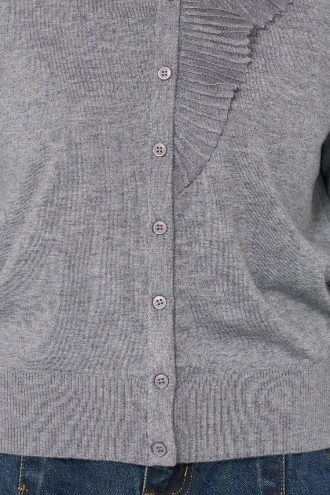 プリーツフリルニットカーディガン