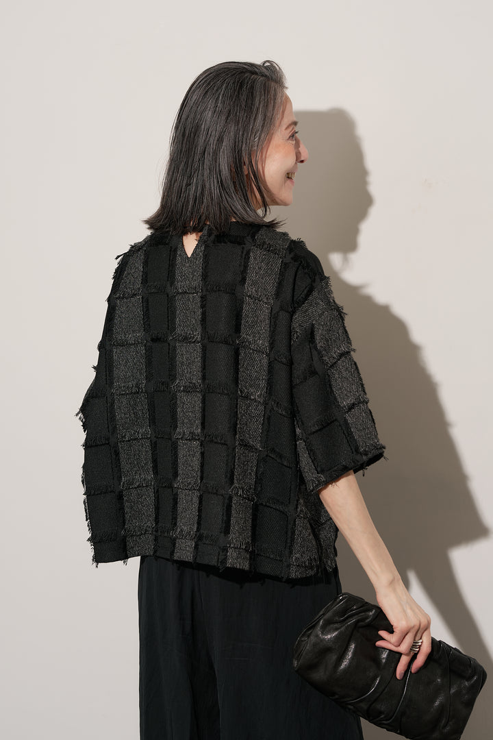 ジャガードフリンジプルオーバー