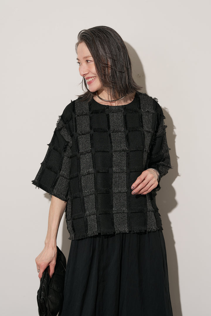 ジャガードフリンジプルオーバー