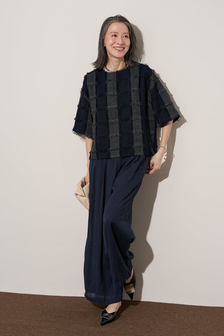 ジャガードフリンジプルオーバー