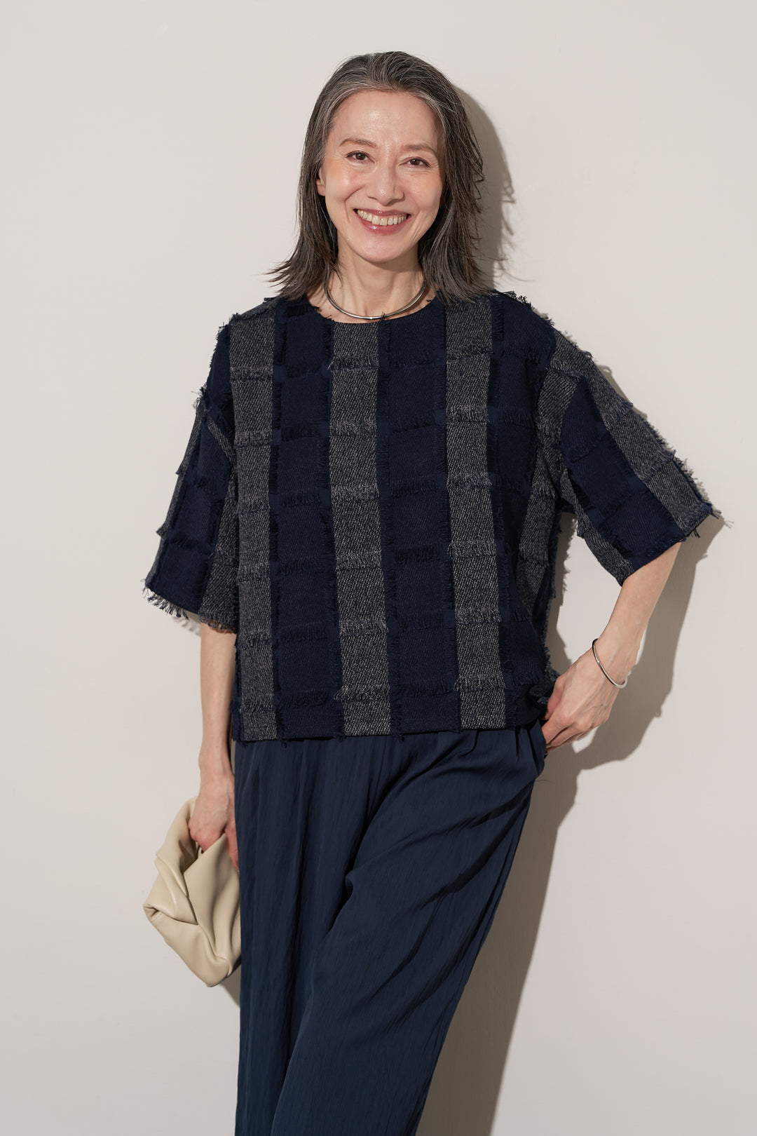 ジャガードフリンジプルオーバー