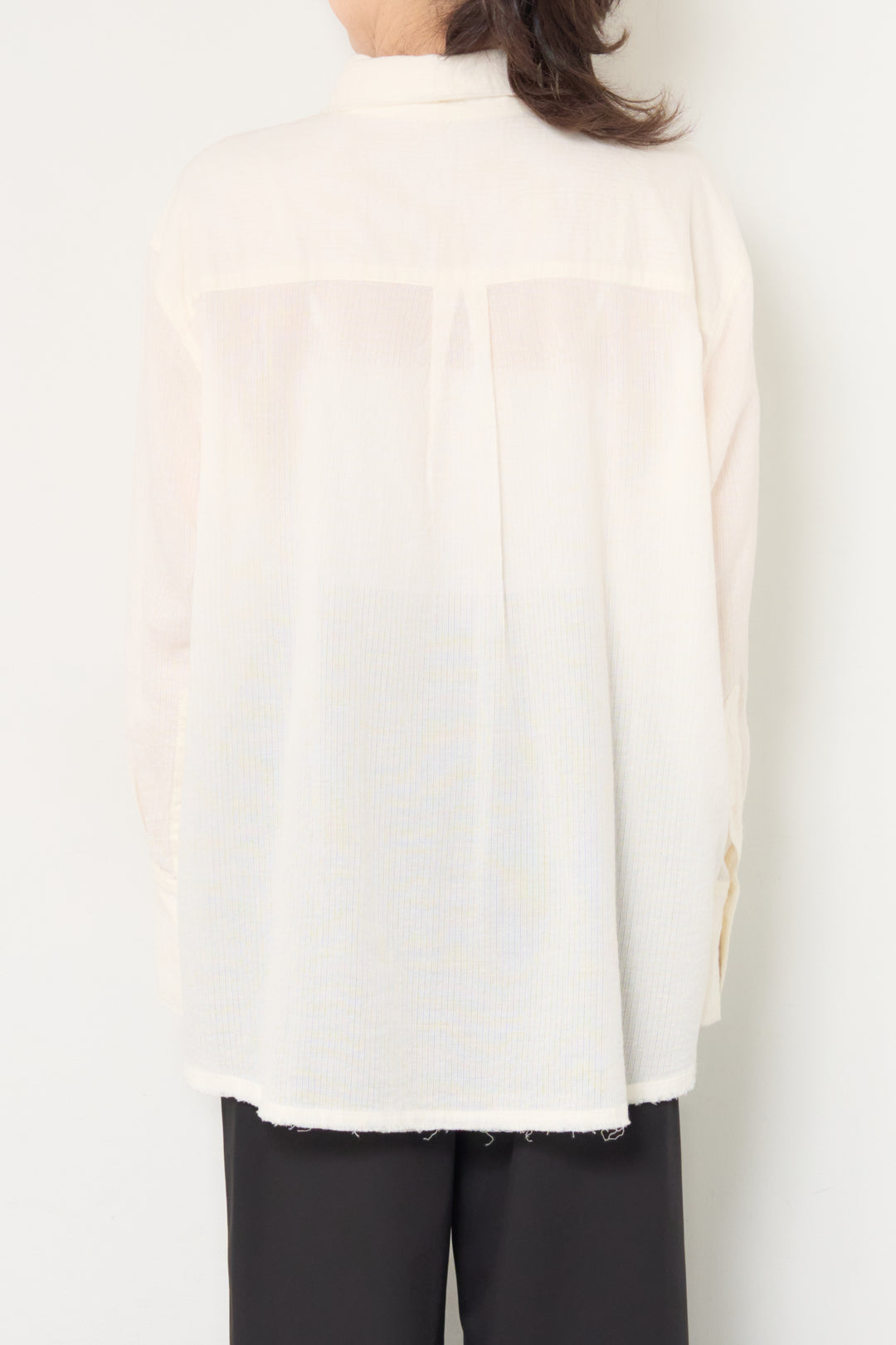 [SET]カットオフドビーシャツ+【接触冷感】ワイドストレートパンツ(2set)