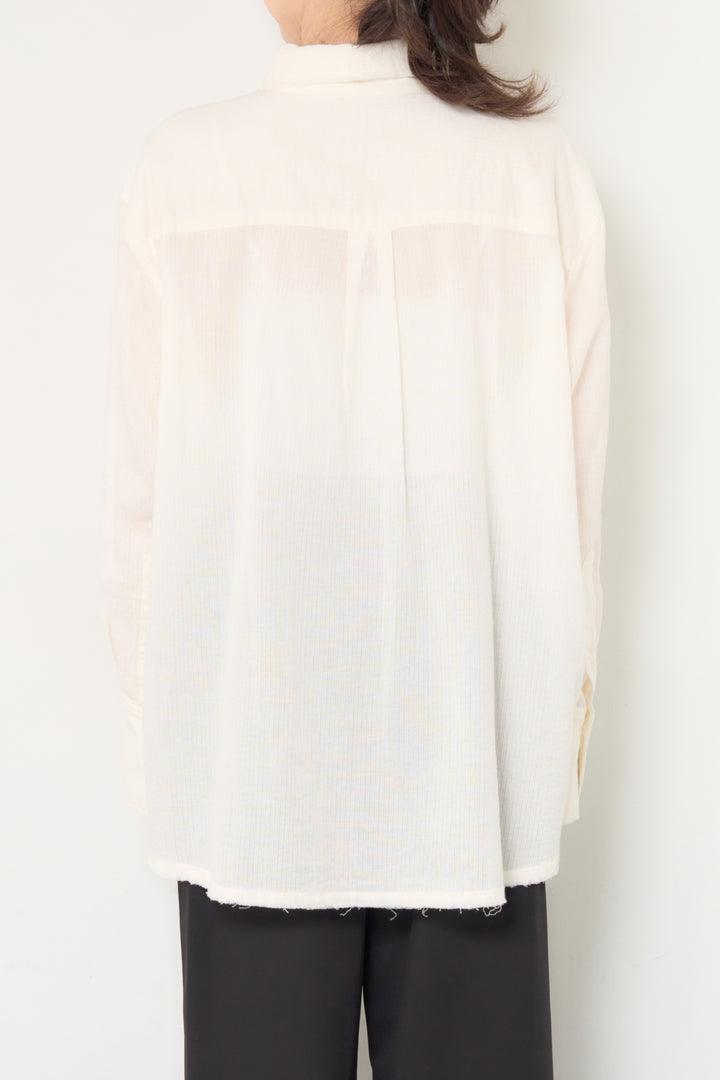 [SET]カットオフドビーシャツ+【接触冷感】ワイドストレートパンツ(2set)