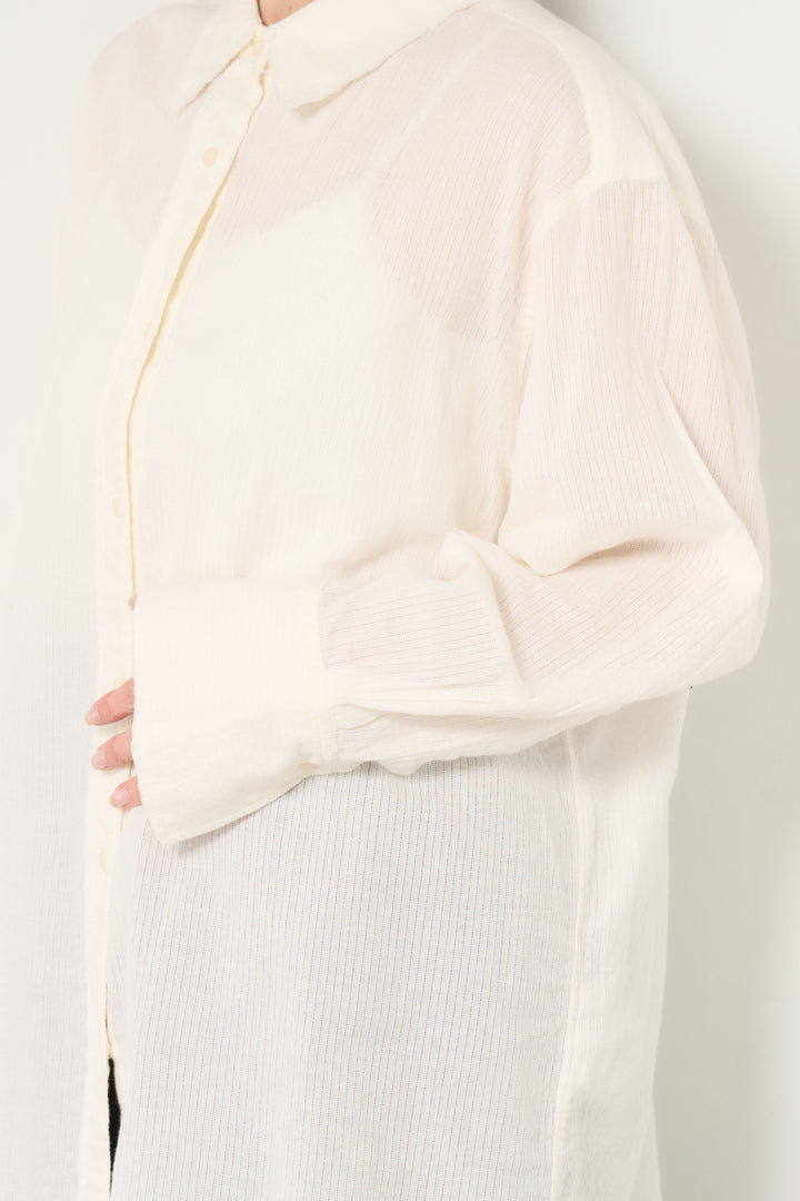 [SET]カットオフドビーシャツ+【接触冷感】ワイドストレートパンツ(2set)