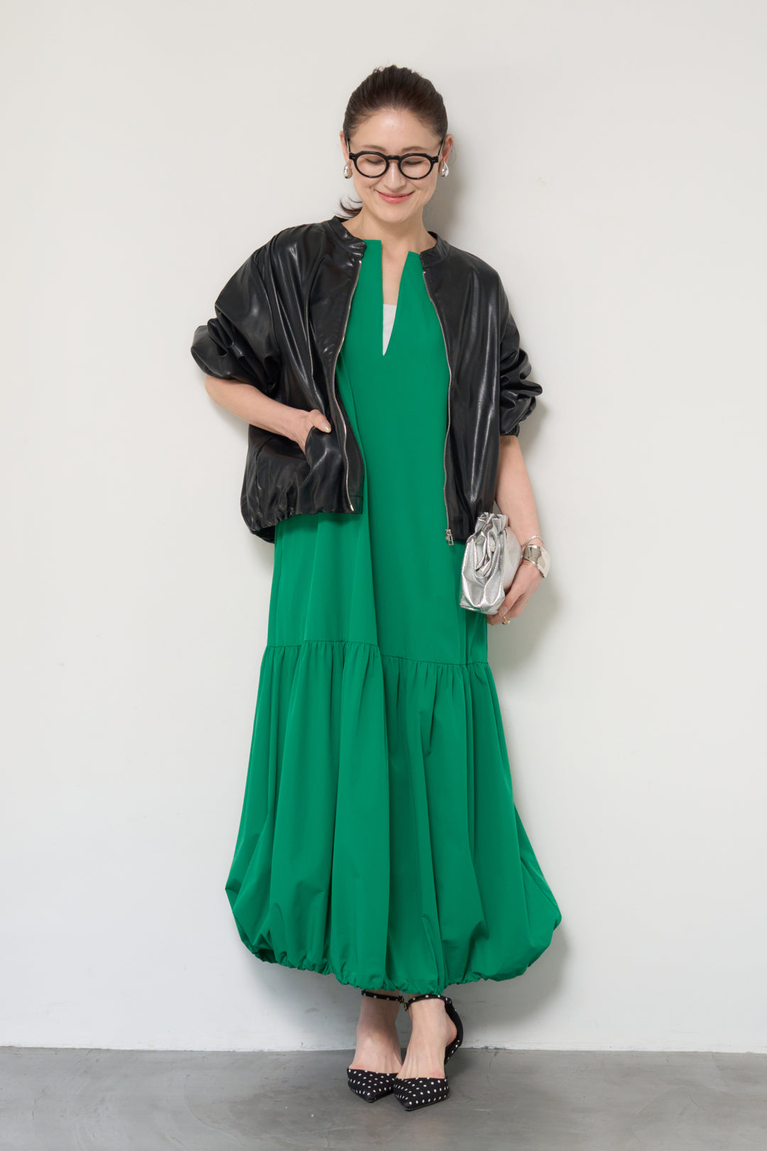 【接触冷感】2WAYヘム ノースリーブワンピース