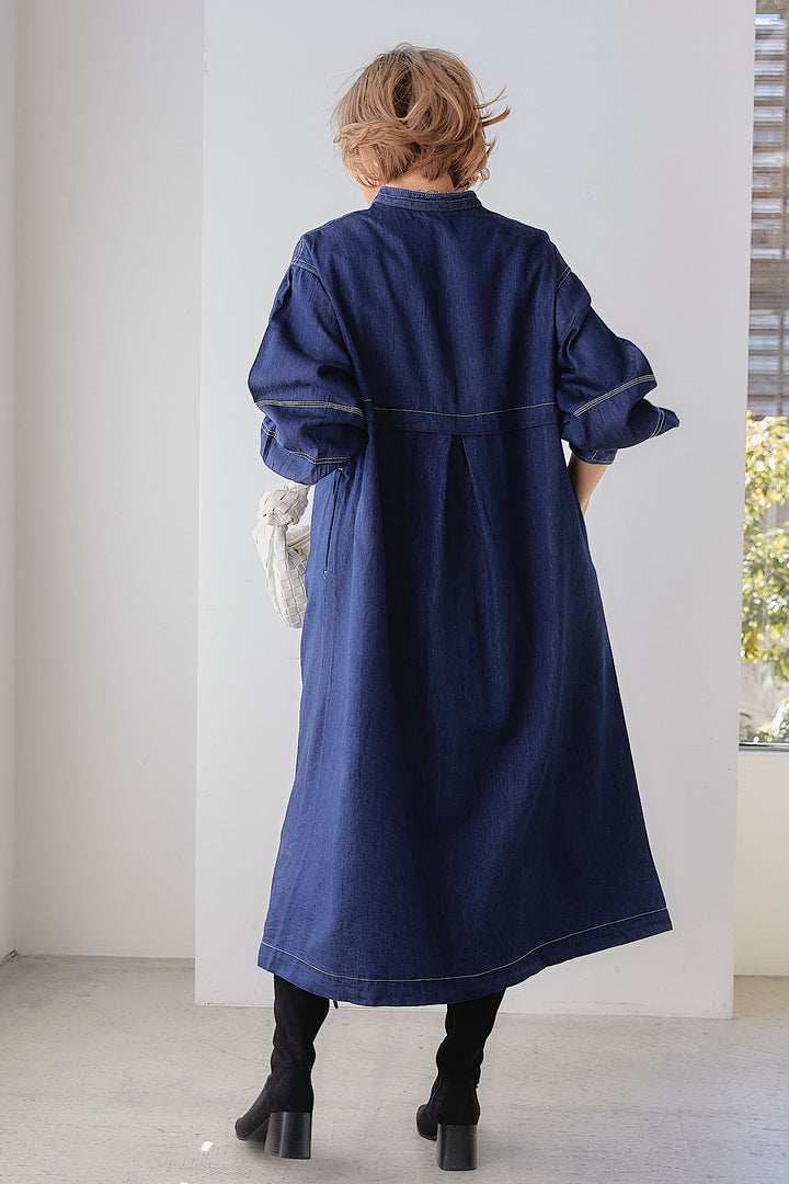 Tencel denim shirt dress