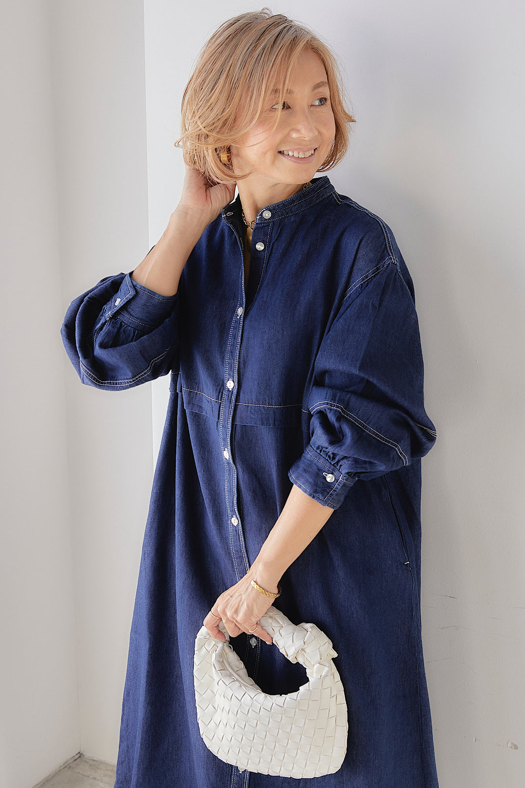 Tencel denim shirt dress