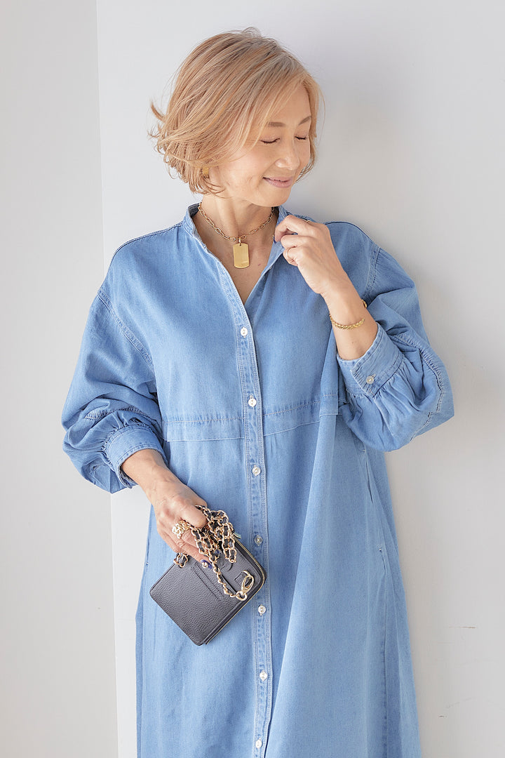 Tencel denim shirt dress