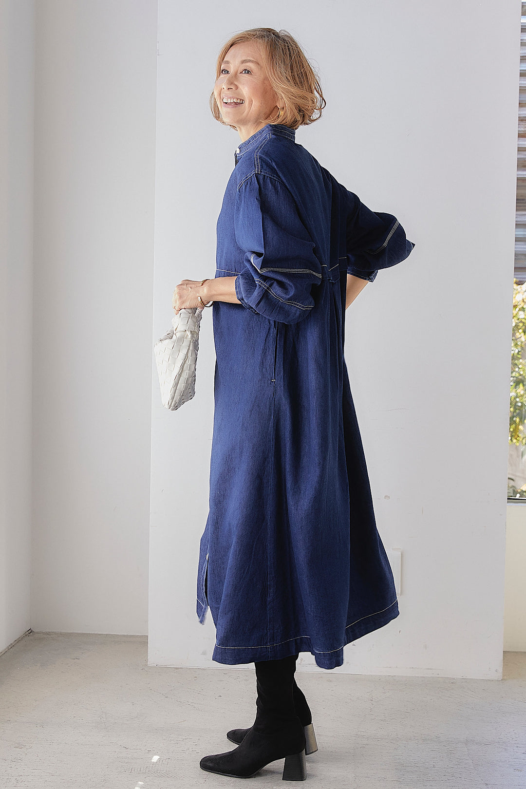 Tencel denim shirt dress