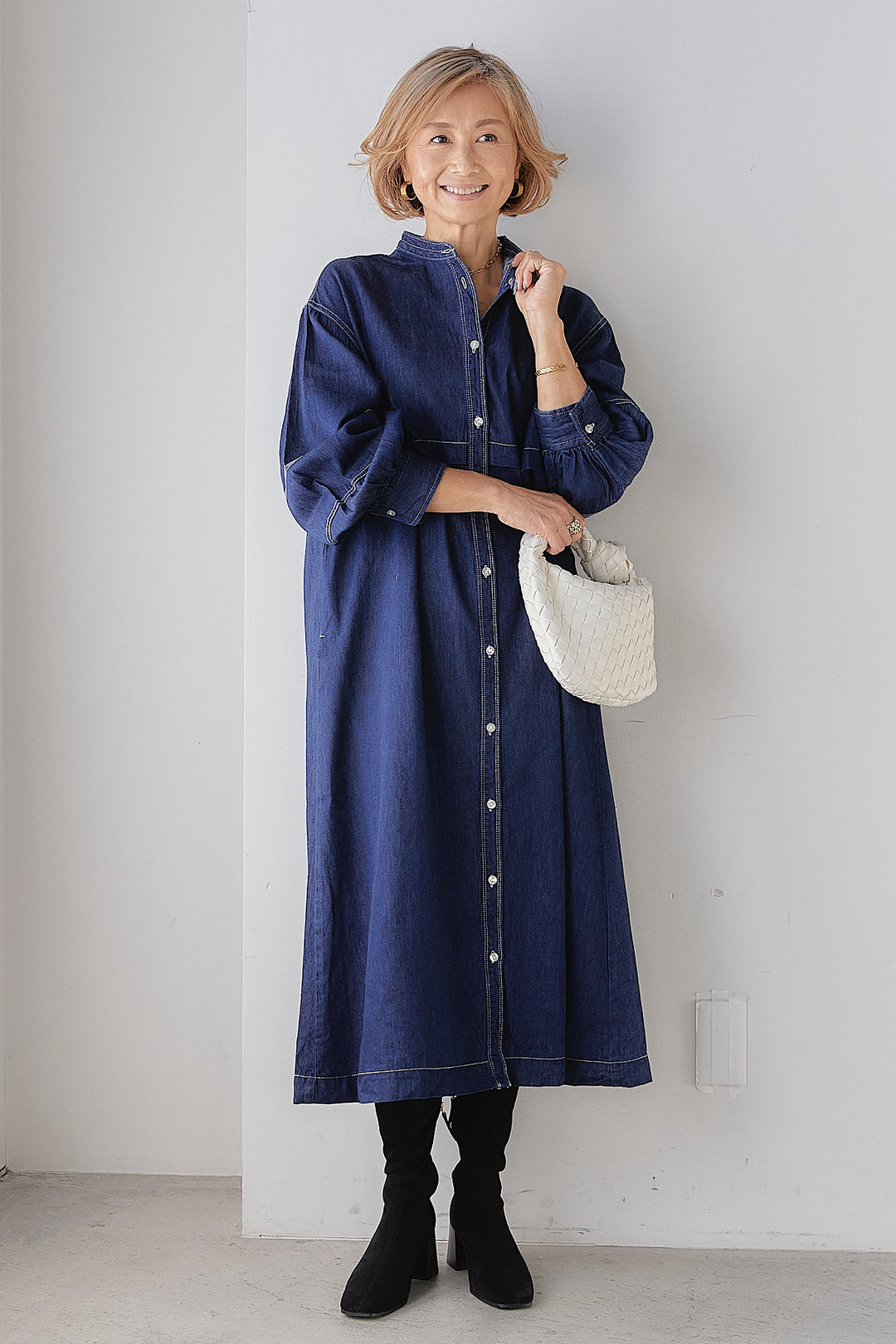 Tencel denim shirt dress