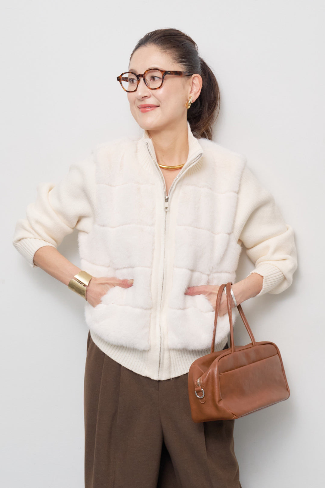 エコファーコンビジップブルゾン