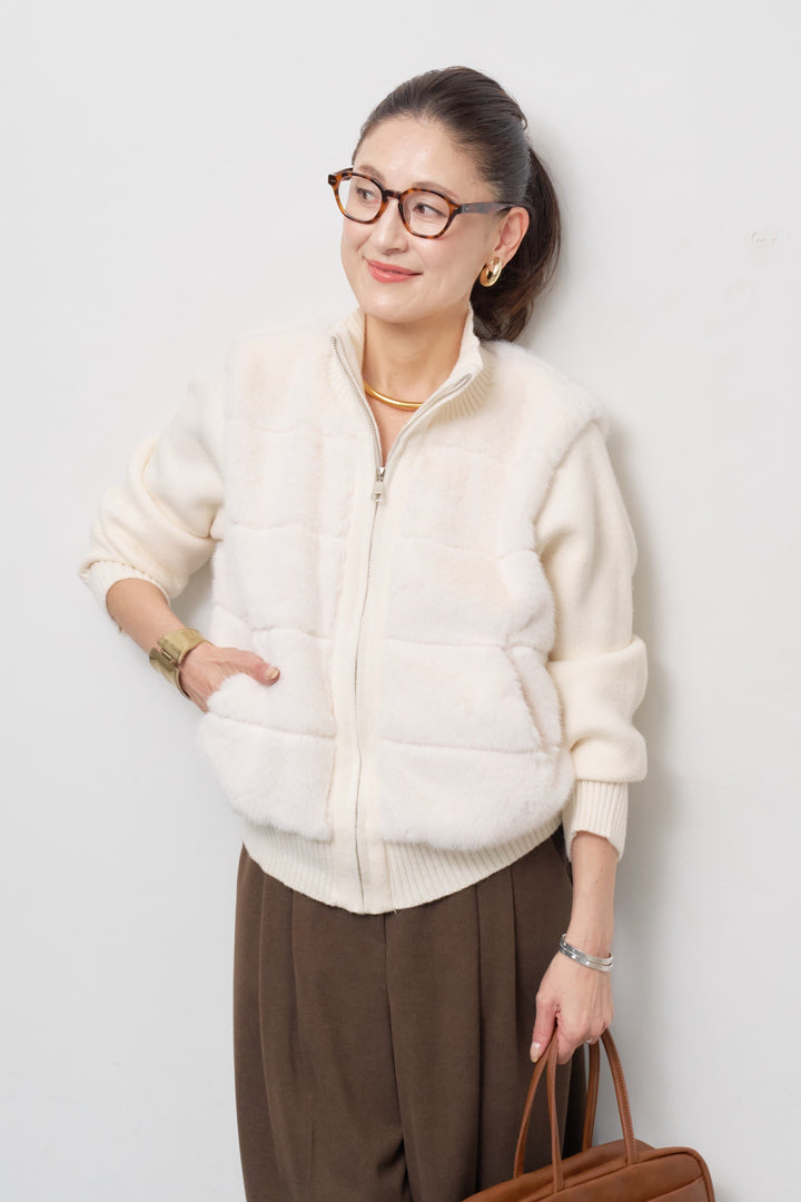 エコファーコンビジップブルゾン