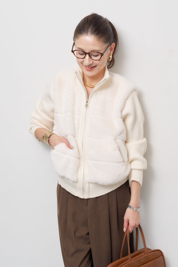 エコファーコンビジップブルゾン