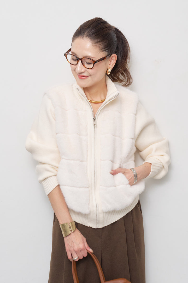 エコファーコンビジップブルゾン