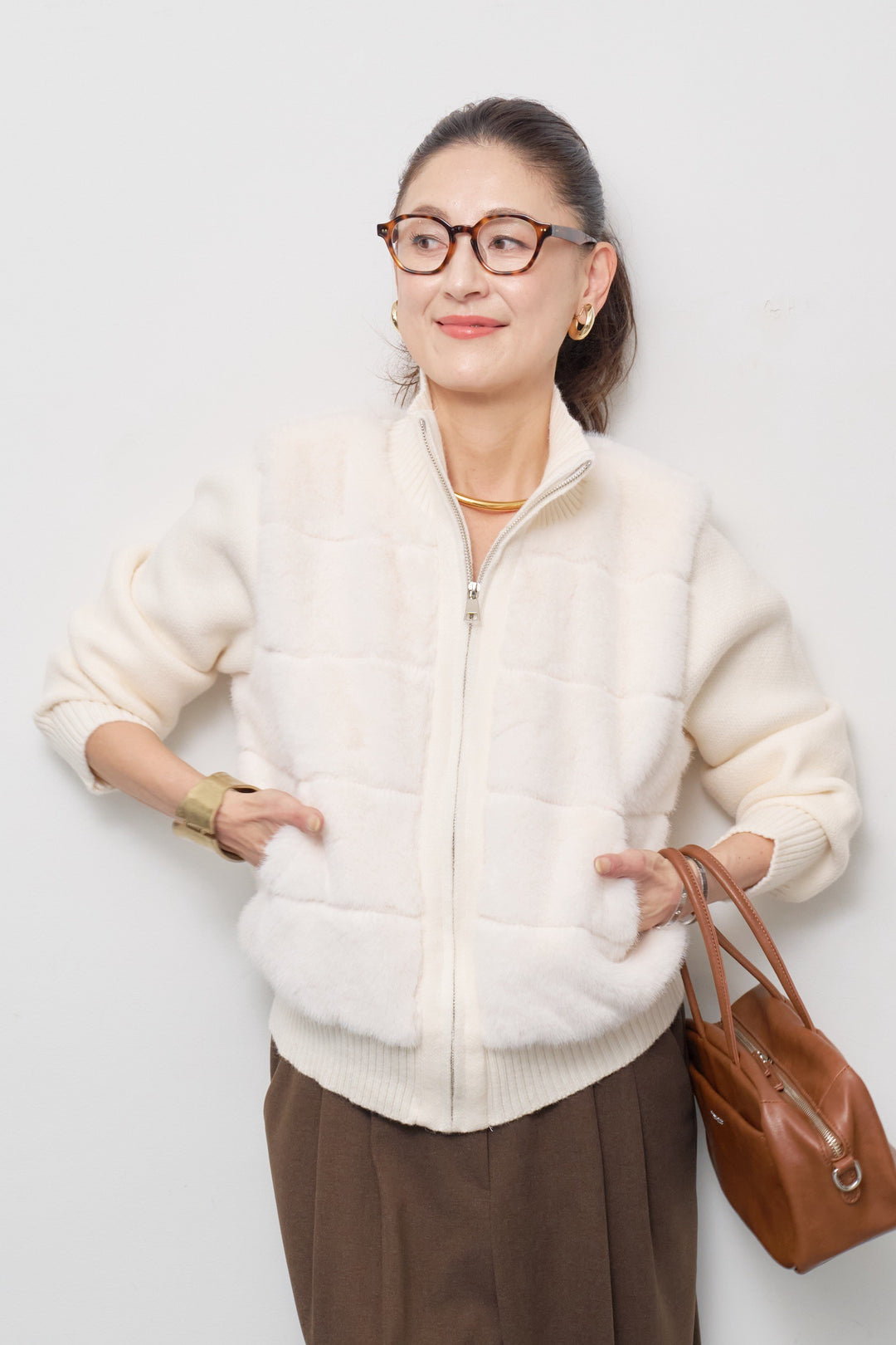 エコファーコンビジップブルゾン