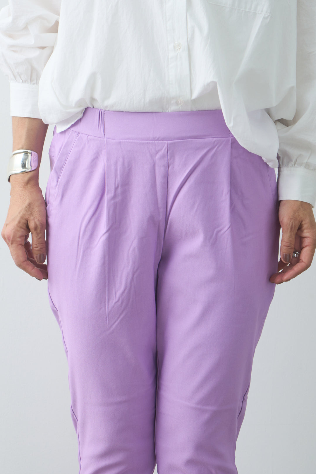 Fleece-lined tapered pants